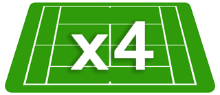 Four tennis courts